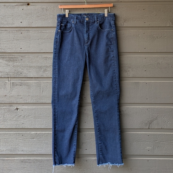 Ann Taylor The High Rise Straight Blue Jeans Dark Indigo Size 8 - Picture 1 of 9